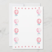 Invitation Premier anniversaire de Daisy (Dos)