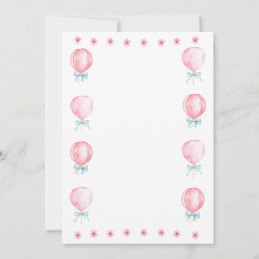 Invitation Premier anniversaire de Daisy (Dos)