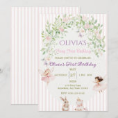 Invitation Premier anniversaire de fée (Devant / Derrière)