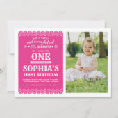 Invitation Premier anniversaire de Fiesta, Papel Picado, prem (Devant)