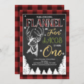 Invitation Premier anniversaire de Flannel et Fun (Devant / Derrière)