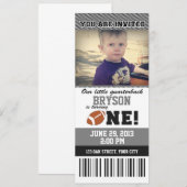 Invitation Premier anniversaire de football _ GRIS/NOIR (Devant / Derrière)