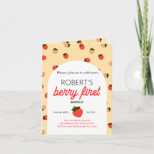 Invitation Premier anniversaire de fraise