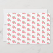 Invitation Premier anniversaire de fraise sucrée avec photo (Dos)