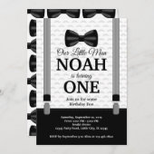 Invitation Premier anniversaire de garçon d'invitation (Devant / Derrière)