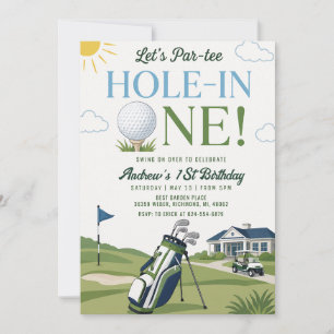 Invitation Premier anniversaire de golf personnalisé