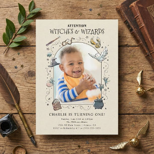 Invitation Premier anniversaire de Harry Potter vintage - Pho