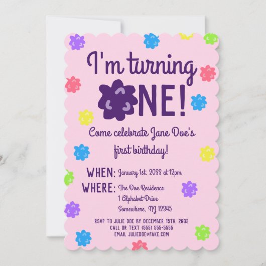 Invitation Premier anniversaire de Konpeito (Devant)