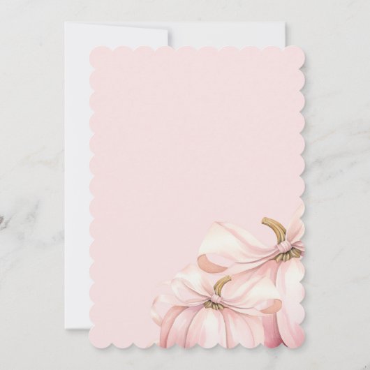Invitation Premier anniversaire de la Citrouille rose Bow (Dos)