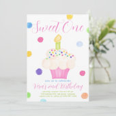 Invitation Premier Anniversaire de la Douce Fille (Debout devant)