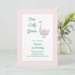 Invitation Premier anniversaire de la fille au thème d'une oi
