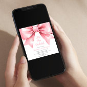 Invitation Premier anniversaire de la Fille de la Bow rose mo