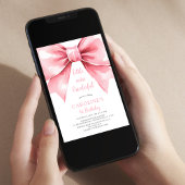 Invitation Premier anniversaire de la Fille de la Bow rose mo