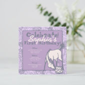 Invitation Premier anniversaire de la fille du Pony Lavender (Debout devant)