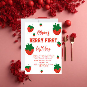 Invitation Premier Anniversaire de la Fraise Berry