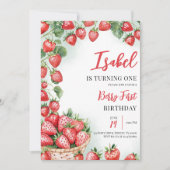 Invitation Premier anniversaire de la fraise de Berry (Devant)