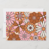 Invitation Premier anniversaire de la marguerite florale (Dos)