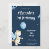 Invitation Premier anniversaire de la Marine Blue Cream Drago (Devant)