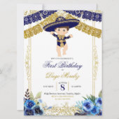 Invitation Premier anniversaire de la Marine mexicaine Blue a (Devant)