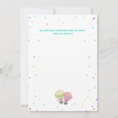 Invitation Premier anniversaire de la naissance du ballon à a (Dos)