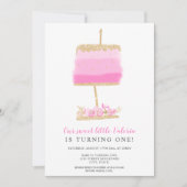 Invitation Premier anniversaire de la parties scintillant d'o (Devant)