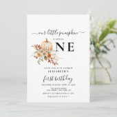 Invitation premier anniversaire de la petite citrouille (Debout devant)