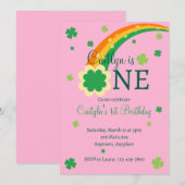 Invitation Premier anniversaire de la Saint-Patrick irlandais (Devant / Derrière)