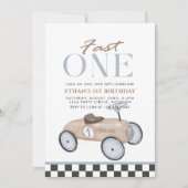 Invitation Premier anniversaire de la voiture de course Fast  (Devant)
