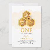 Invitation Premier anniversaire de l'abeille de tournesol en  (Devant)