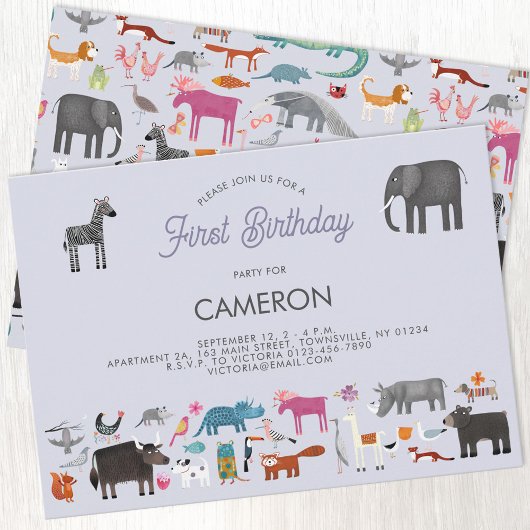 Invitation Premier anniversaire de l'animal