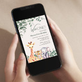 Invitation Premier anniversaire de l'animal mignon