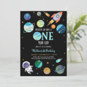 Invitation Premier anniversaire de l'astronaute bleu (Debout devant)