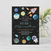 Invitation Premier anniversaire de l'astronaute spatiale (Debout devant)