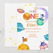 Invitation Premier anniversaire de l'espace, premier voyage a (Devant / Derrière)