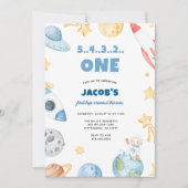 Invitation Premier anniversaire de l'explosion spatiale (Devant)