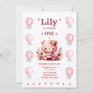 Invitation Premier anniversaire de Lily