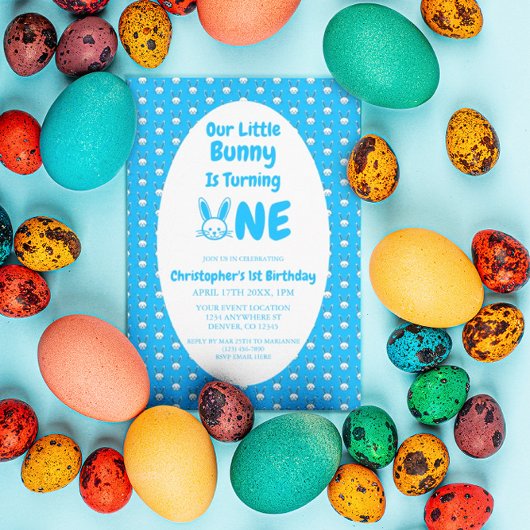 Invitation Premier anniversaire de Little Bunny