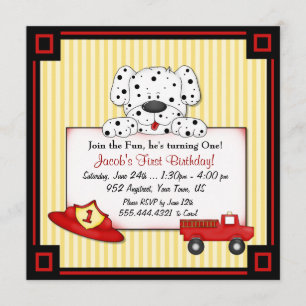Invitation Premier anniversaire de Little Fireman