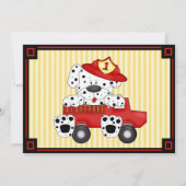 Invitation Premier anniversaire de Little Fireman (Dos)