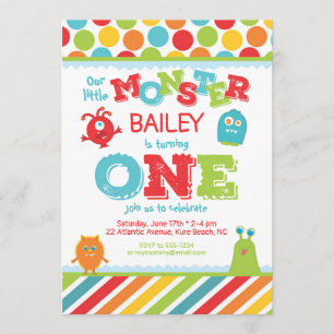 Invitation Premier anniversaire de Little Monster