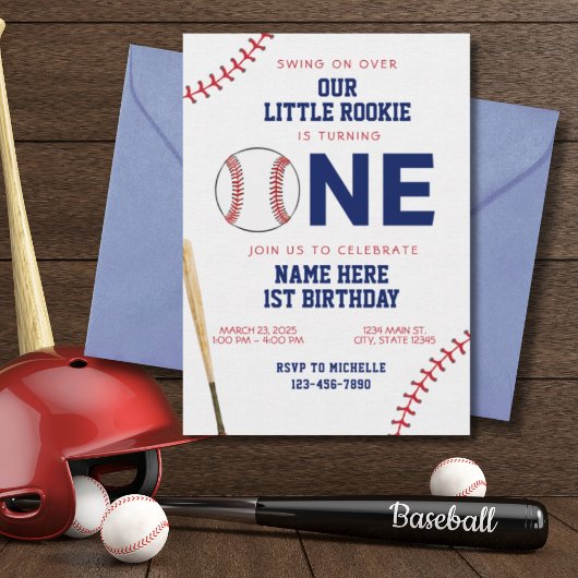 Invitation Premier anniversaire de Little Rookie Baseball