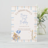 Invitation Premier anniversaire de l'ours (Debout devant)