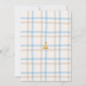 Invitation Premier anniversaire de l'ours (Dos)