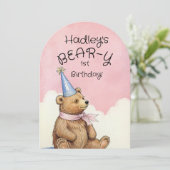 Invitation Premier anniversaire de l'ours (Debout devant)