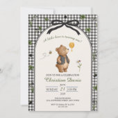 Invitation Premier anniversaire de l'ours noir (Devant)