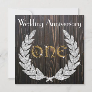 Invitation Premier anniversaire de mariage Diamant Laurier & 