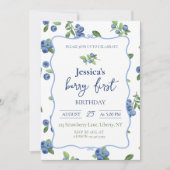 Invitation Premier anniversaire de myrtille (Devant)