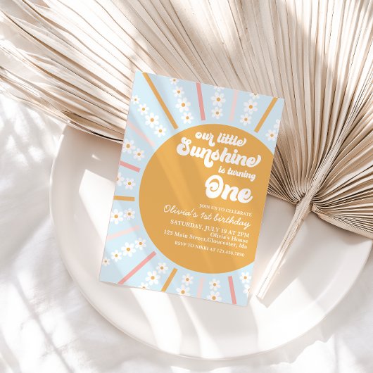 Invitation Premier anniversaire de naissance florale de notre