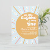 Invitation Premier anniversaire de naissance florale de notre (Debout devant)