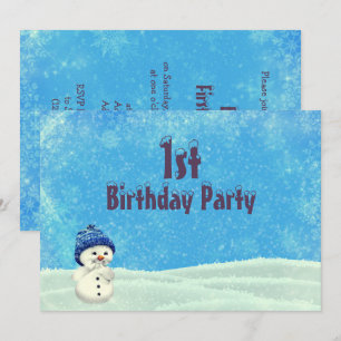 Invitation Premier anniversaire de Noël du petit bonhomme de